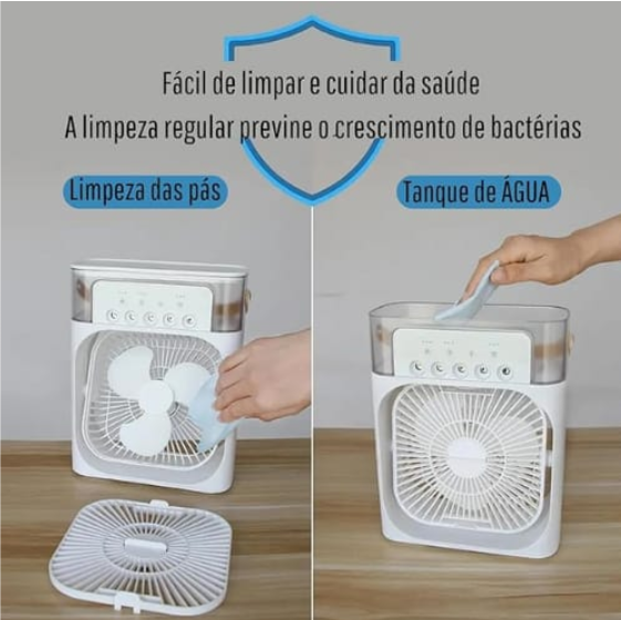 Mini Ar condicionado e Umidificador Portátil